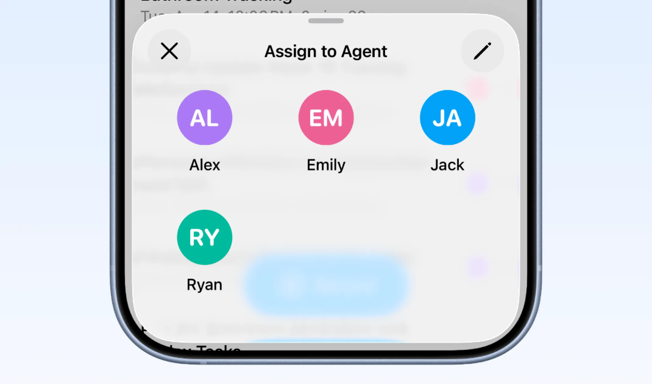 Assign to agent action in Whisper Memos