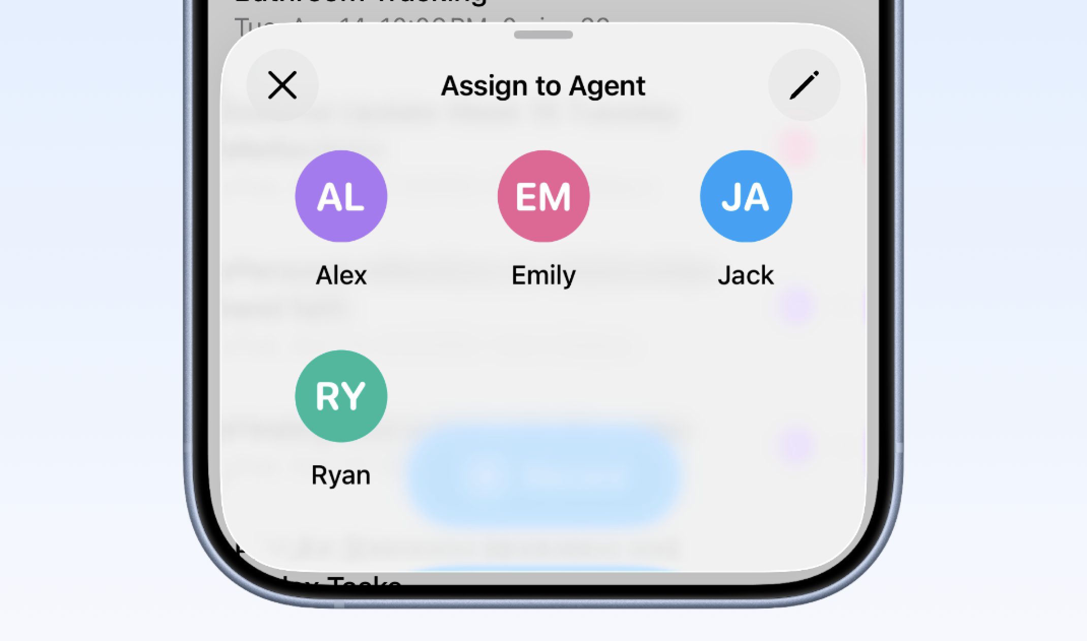 Assign to agent action in Whisper Memos