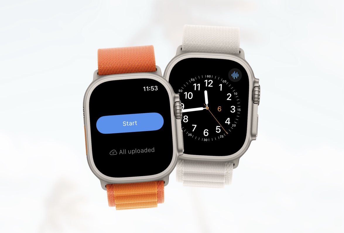 Whisper Memos on Apple Watch Ultra