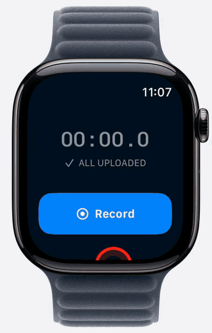 Recording a conversation with Meeting mode on Apple Watch