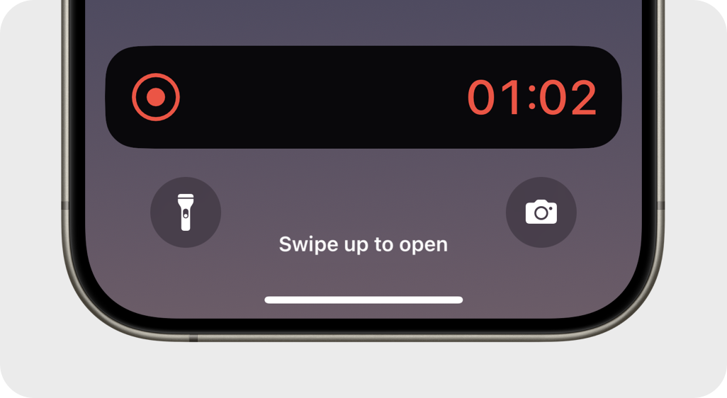 Whisper Memos Live Activity on iPhone